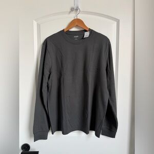 J. Crew Factory Men’s Gray Thermal Long-Sleeve Crewneck Tee